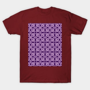 Ethnic Pattern Purple Medieval Irish Celtic Tiles T-Shirt